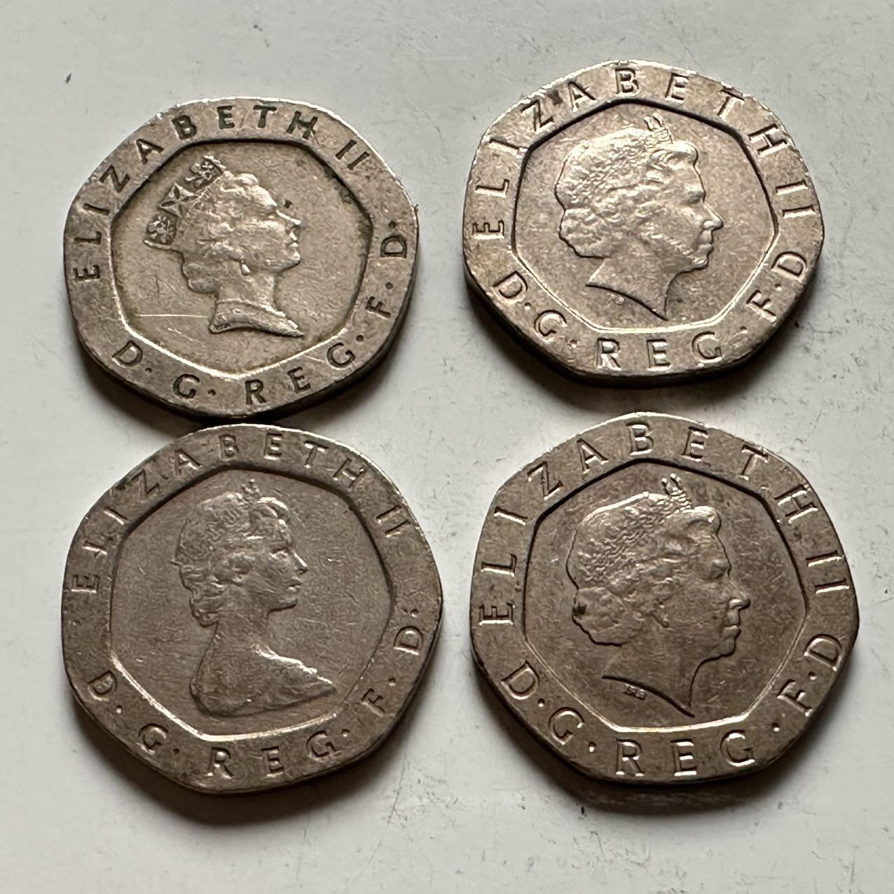 🌹外币初藏🌹🐯2026年第31场   每周二四六晚8️⃣点 接代拍 英国20便士四枚