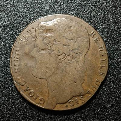 【德藏】世界币章拍卖第168期（拍品征集中~欢迎藏友联系） - 1810年 那不勒斯王国3格拉纳铜币 直径约：33.2mm；重约：16.5g