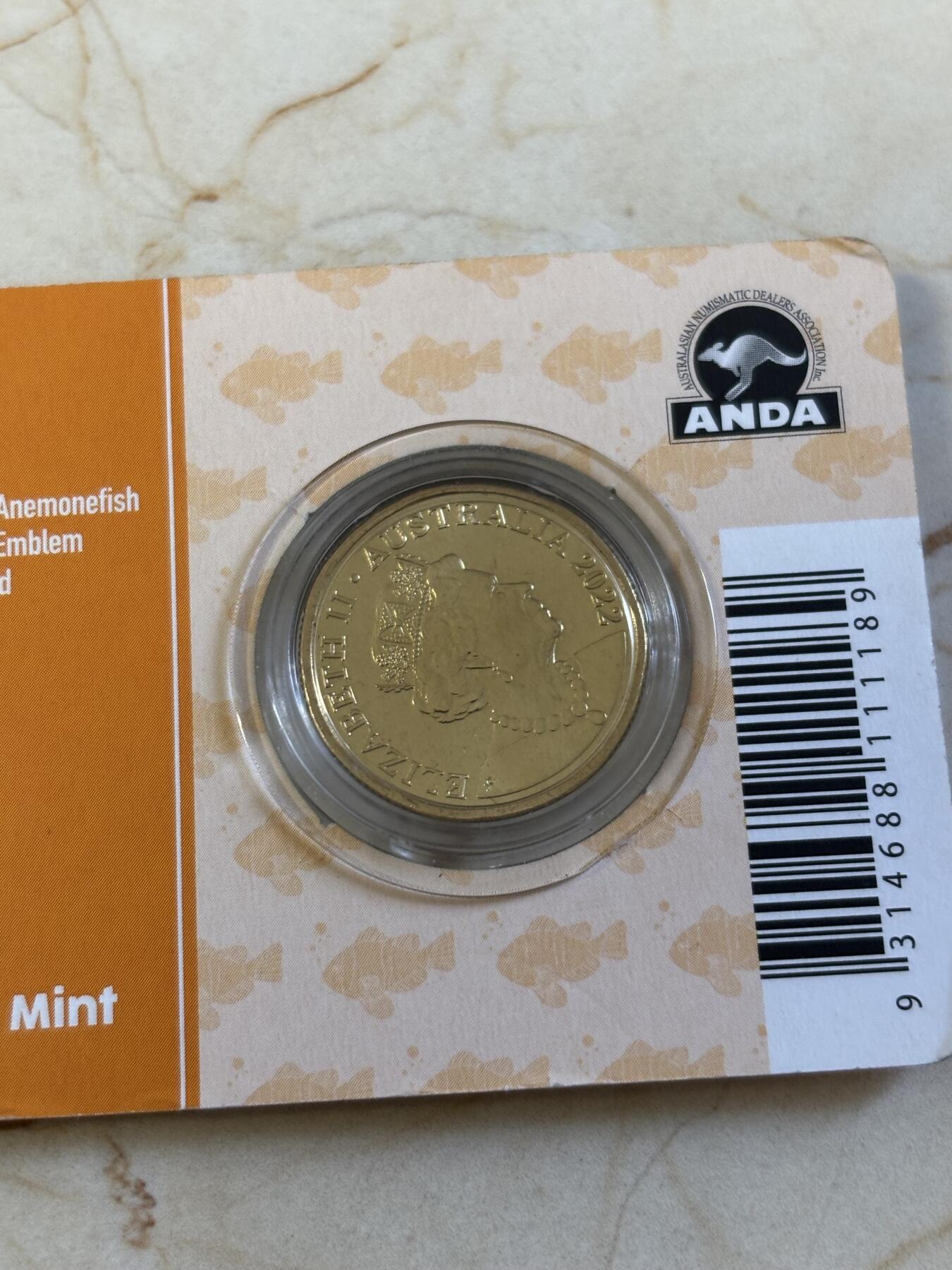 第194期拍卖 卡装澳大利亚2022年布里斯班钱币展袋鼠私印海葵鱼铜币