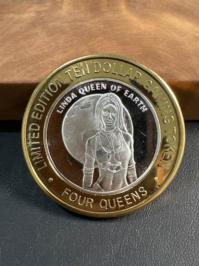 ❤️【币观天下】❤️ 第345期钱币拍卖场- 2026.3.20周五晚上6点半场 长期征集拍品  - 美国四皇后娱乐城筹码（古希腊神话系列之月亮神女）