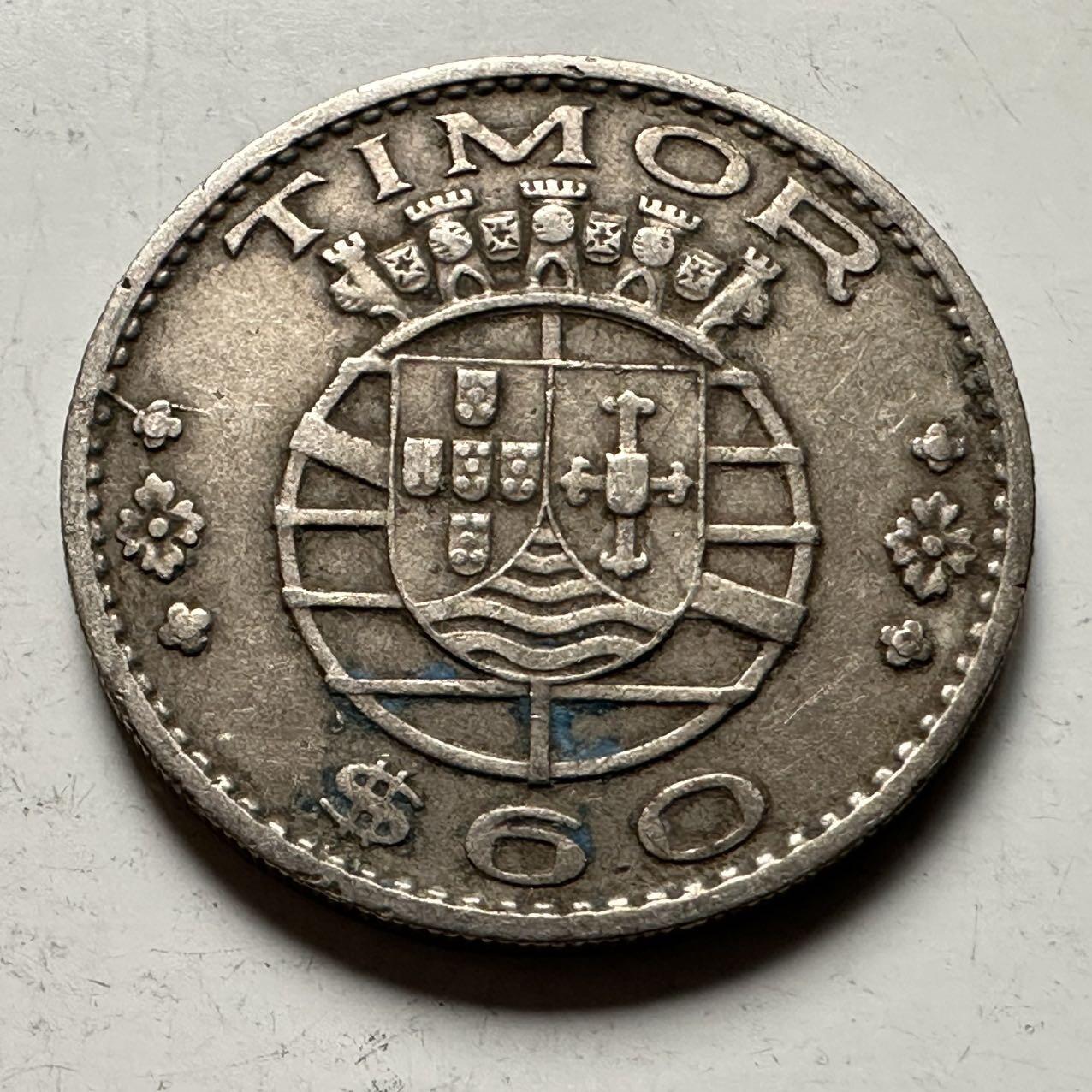 🌹外币初藏🌹🐯2026年第31场   每周二四六晚8️⃣点 接代拍 葡属东帝汶1958年60分 c