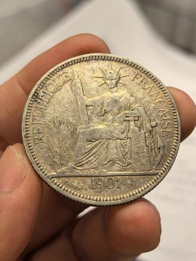博洋堂世界钱币拍卖第165期（全场包邮） - 法属印支1901年坐洋 五彩