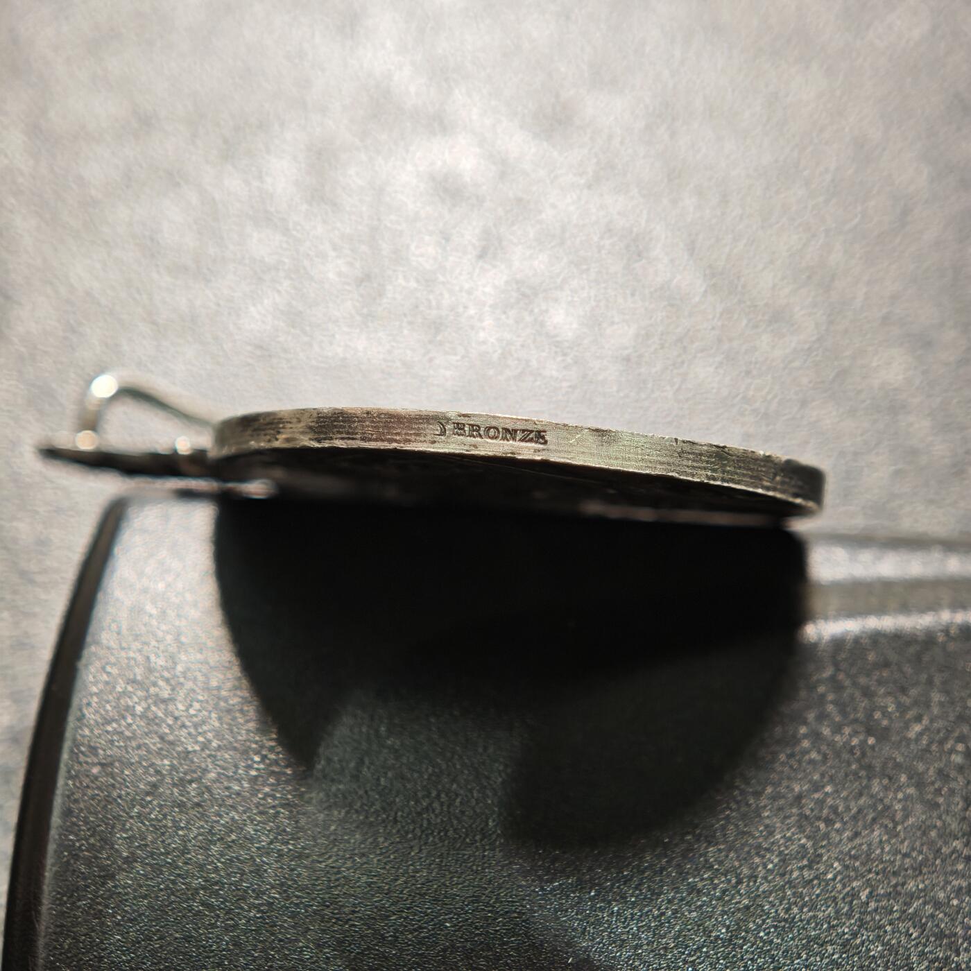 【德藏】世界币章拍卖第168期（拍品征集中~欢迎藏友联系） 19-20世纪 法国内政部“奉献”荣誉胸针奖章镀银纪念铜章 直径约：27.3mm；重约：12.5g