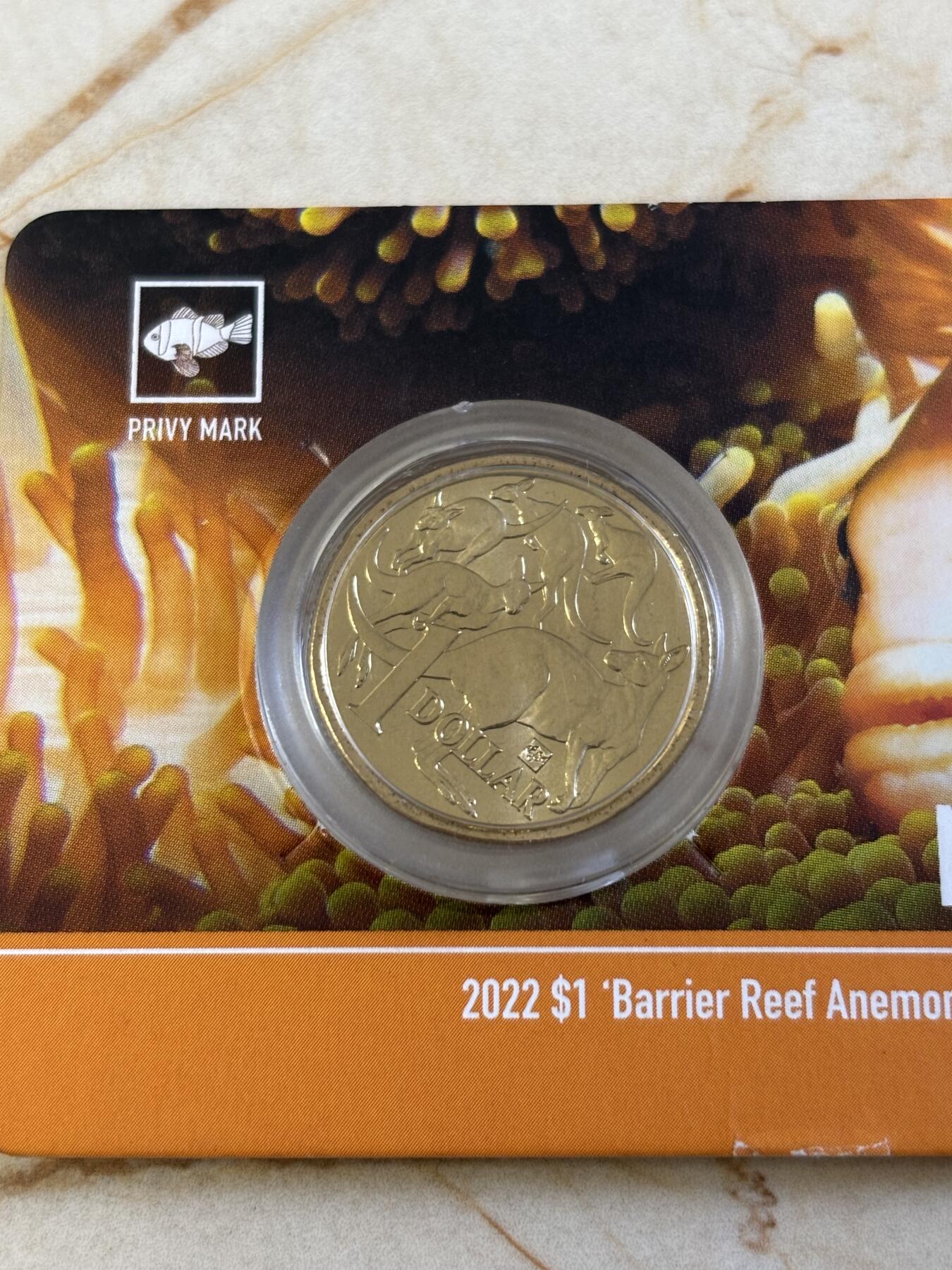 第194期拍卖 卡装澳大利亚2022年布里斯班钱币展袋鼠私印海葵鱼铜币