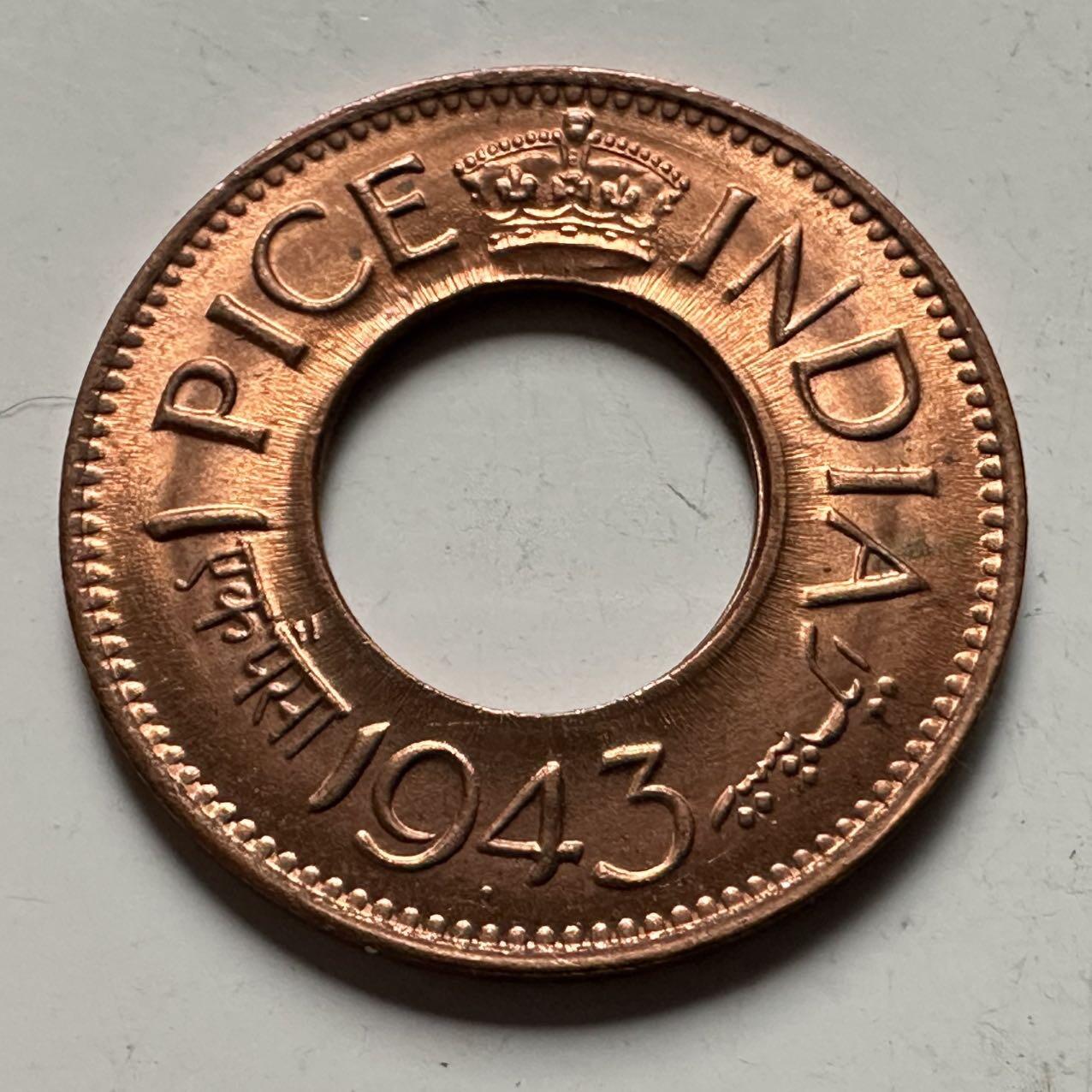 🌹外币初藏🌹🐯2026年第31场   每周二四六晚8️⃣点 接代拍 英属印度1943年一派沙 a