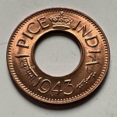 🌹外币初藏🌹🐯2026年第31场   每周二四六晚8️⃣点 接代拍 - 英属印度1943年一派沙 a