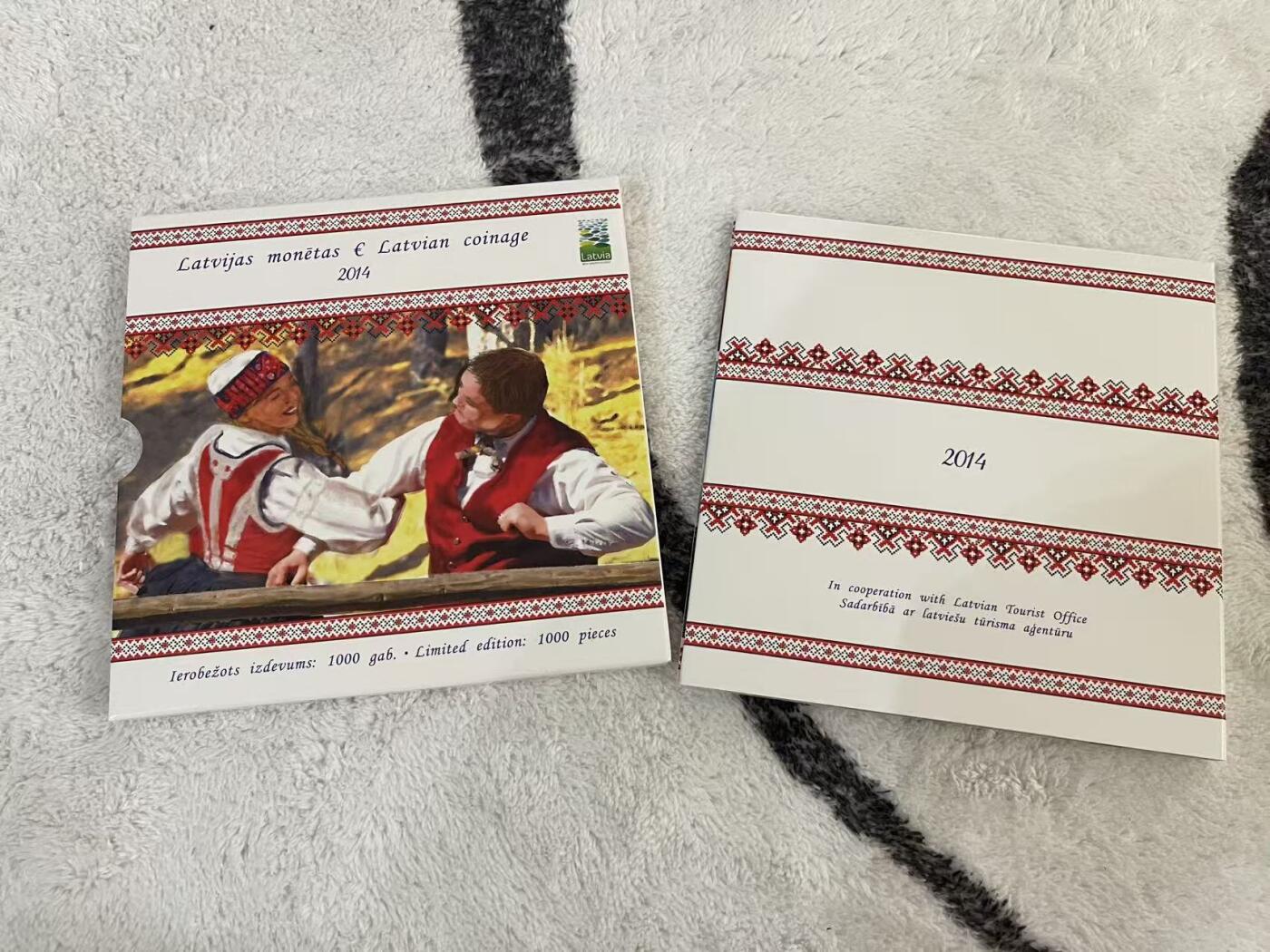 ❤️【币观天下】❤️ 第345期钱币拍卖场- 2026.3.20周五晚上6点半场 长期征集拍品  拉脱维亚2014年欧元官方套币 发行量仅1000套