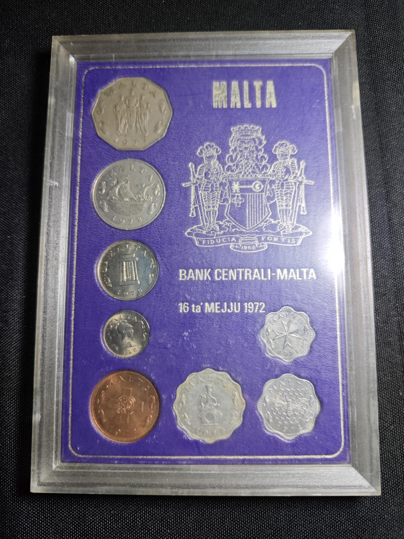 KK钱币收藏小铺   套币专场 2月预留时间 周末发货  1972马耳他清年套币