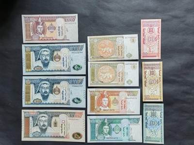 外国纸币专场260321场 - 蒙古国11张，全新品相UNC。