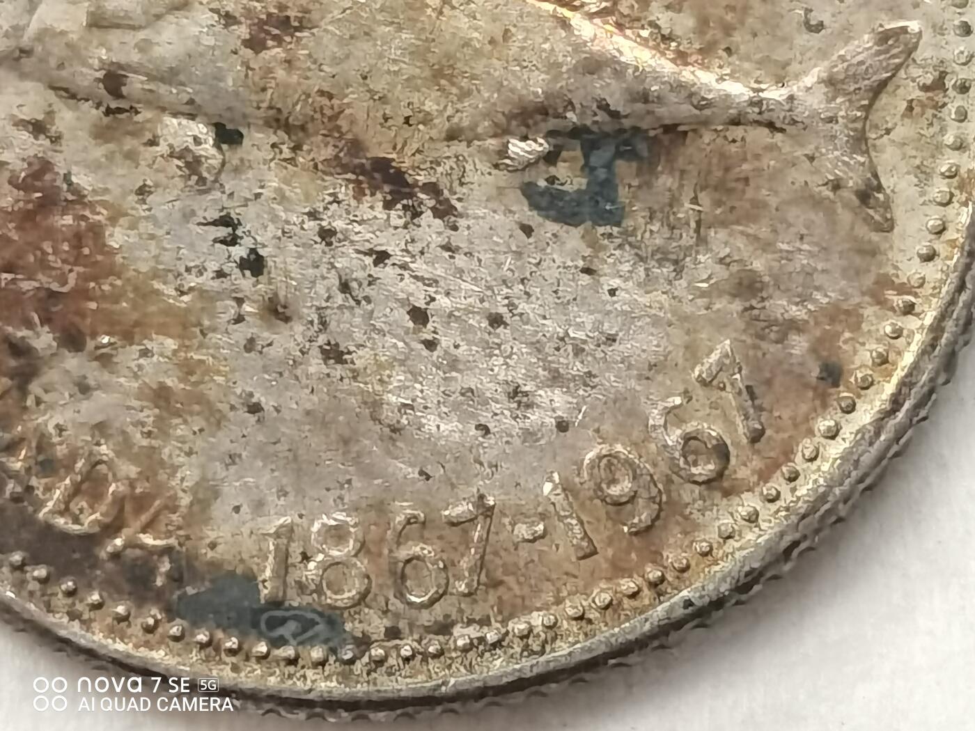 银币 1967年加拿大百年纪念小银币