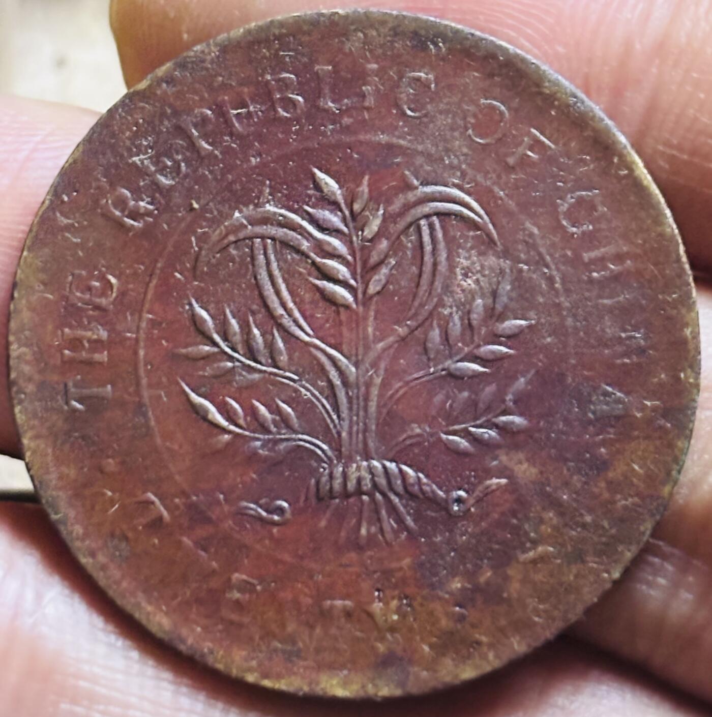 文馨钱币收藏第 297 场，银币，古钱币，铜元场，长期接代拍业务 好品中华民国湖南省造当制钱二十文双旗铜币