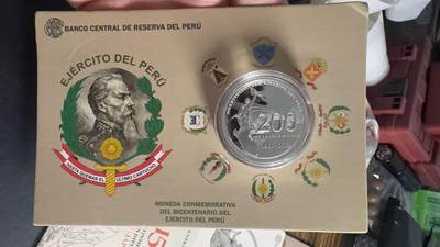 ❤️【币观天下】❤️ 第345期钱币拍卖场- 2026.3.20周五晚上6点半场 长期征集拍品  - 秘鲁2021年建军200周年纪念银币，33克大银币，含银量0.925含纯银31.1克