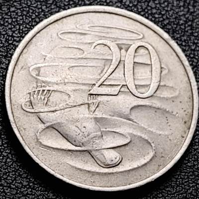 泉币菌-第213场-拍品多 请提前出价（工作最近较忙 发货不及时，望理解） - 1980年 英属澳大利亚20分 伊丽莎白女王 鸭嘴兽 28.5mm