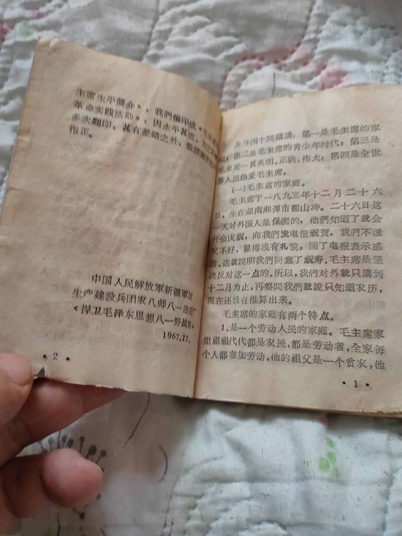 毛主席的革命实践，新疆八一野战军印