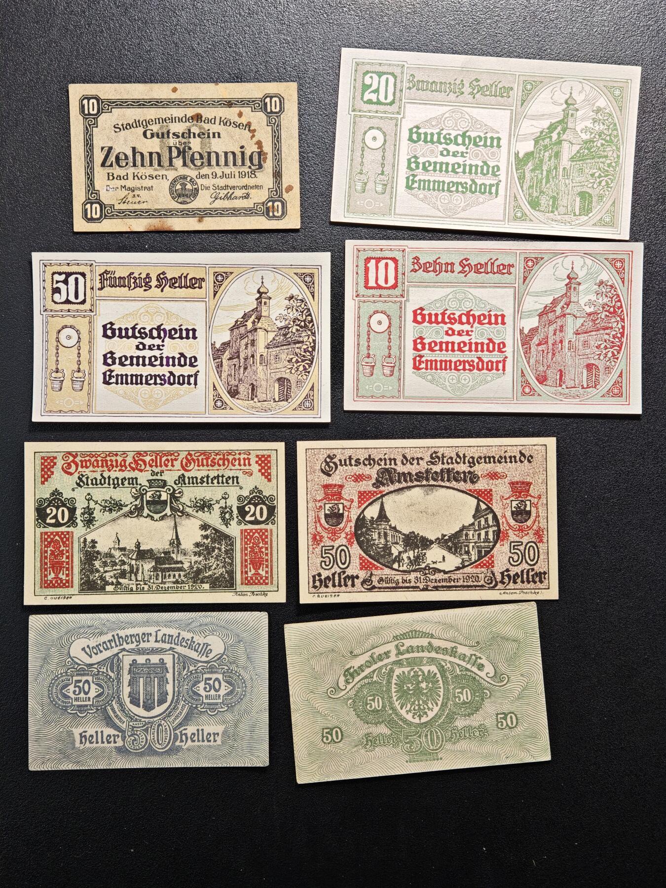 【德藏】世界币章拍卖第168期（拍品征集中~欢迎藏友联系） 德国紧急时期明斯特地区等纸币27张 及 德国50马克纸币 大票幅