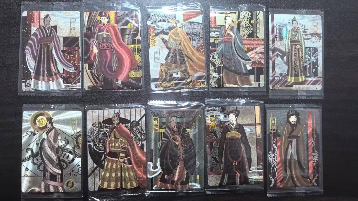 龙虎卡牌-七九场（满200元包邮，无佣金，每周六结拍，欢迎送拍） 【原膜】粗闪10张全 可可瑞听 楚汉争霸第三弹 一套