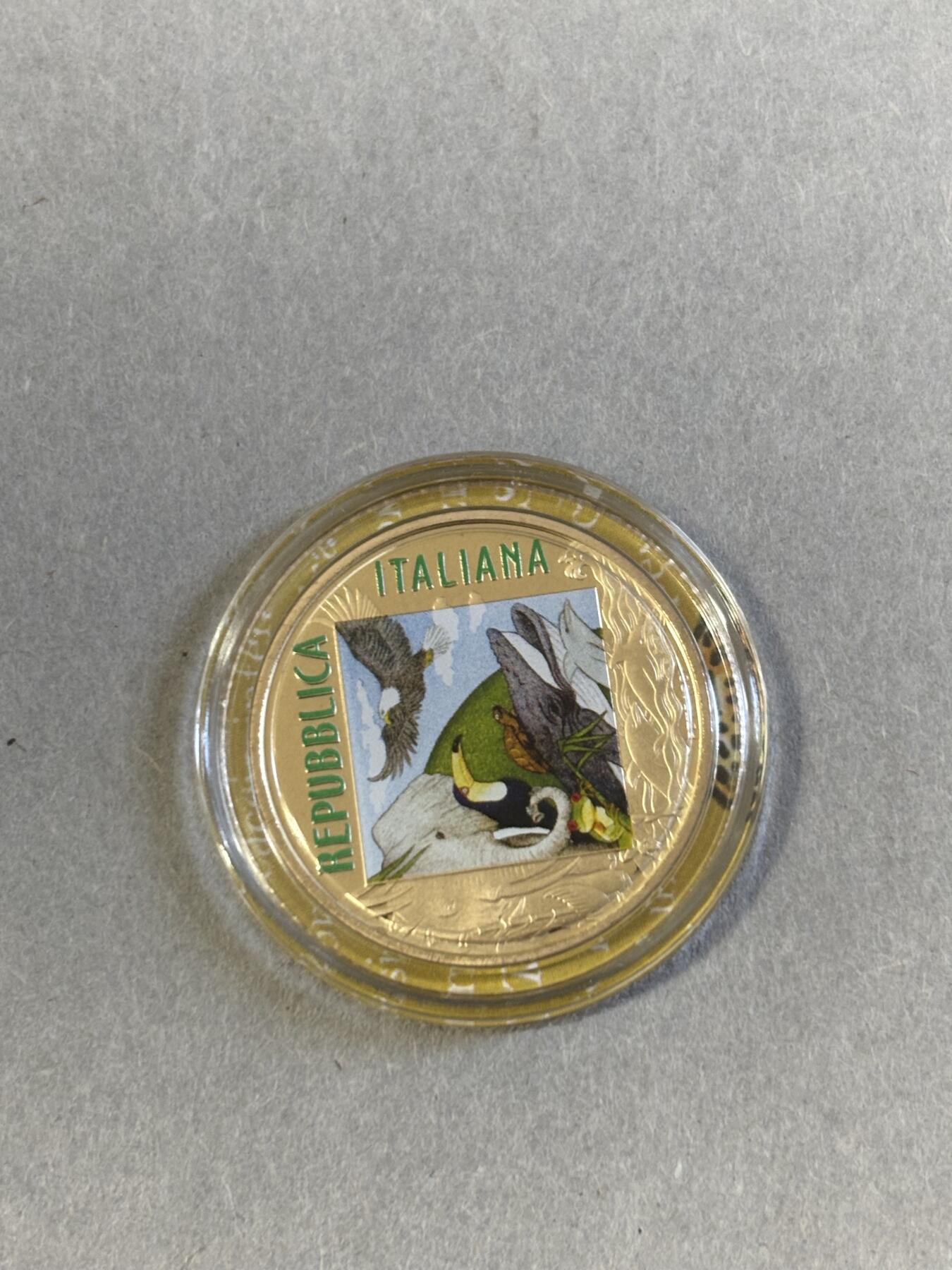 第194期拍卖 卡装意大利2022年动物园系列夜光捷豹精制纪念币