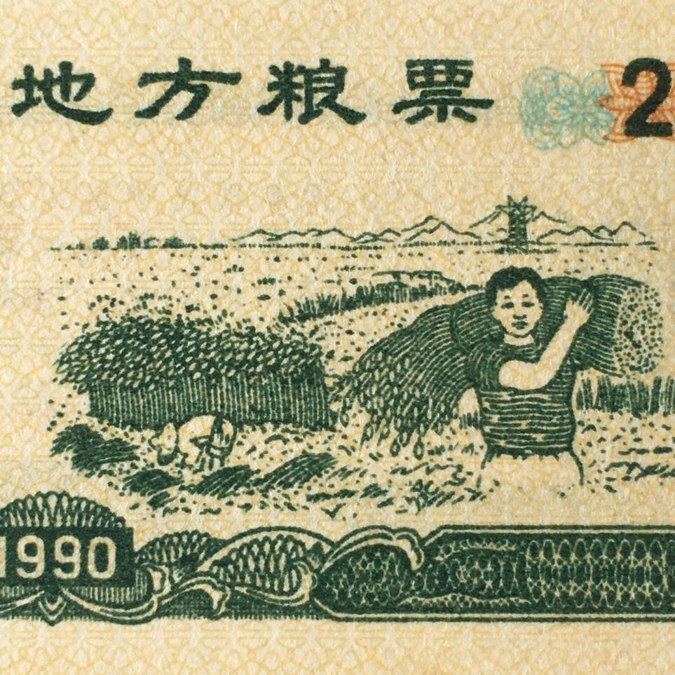         1990年湖北武汉市地方粮票经典人物粮票贰市斤全新品相未流通1枚原版真品如图供应票证旧藏文玩艺术收藏