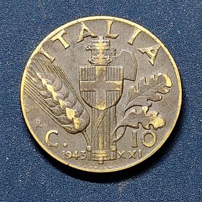 【全场包邮】纯粹捡漏拍512场 - 意大利1943年艾曼努尔三世10分