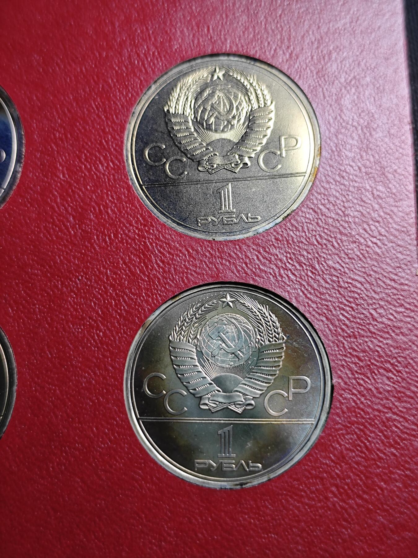 KK钱币收藏小铺   套币专场 2月预留时间 周末发货  1980苏联1卢布奥运纪念6枚套