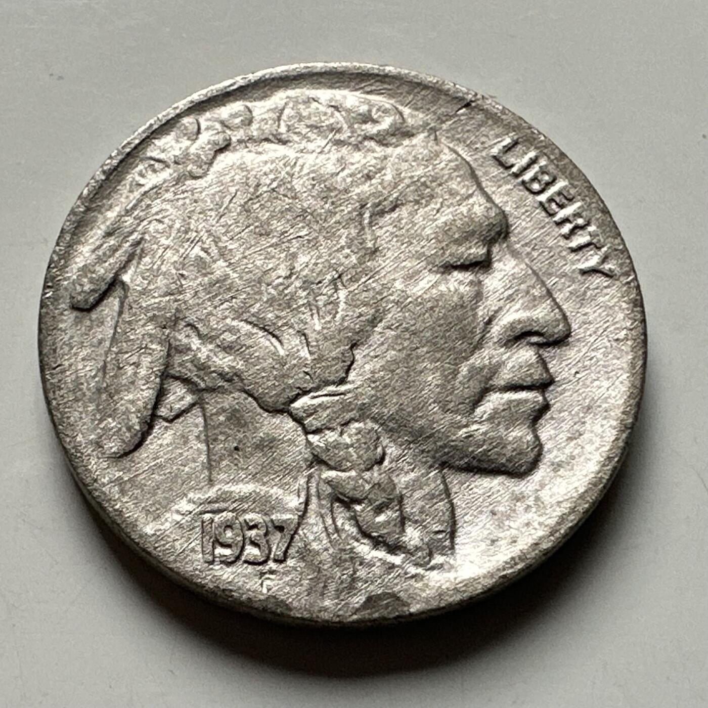 🌹外币初藏🌹🐯2026年第30场   每周二四六晚8️⃣点 接代拍 美国1937年牦牛5美分 b