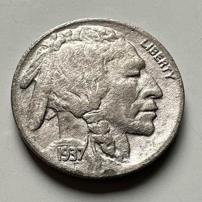 🌹外币初藏🌹🐯2026年第30场   每周二四六晚8️⃣点 接代拍 - 美国1937年牦牛5美分 b