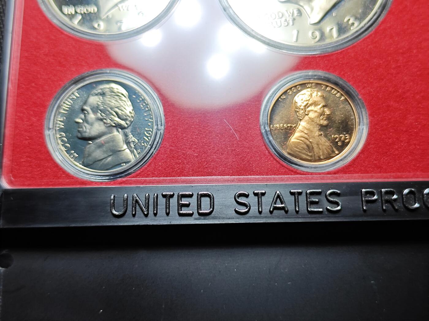 KK钱币收藏小铺   套币专场 2月预留时间 周末发货  1973美国大小面值清年一套 含艾克大一元精制