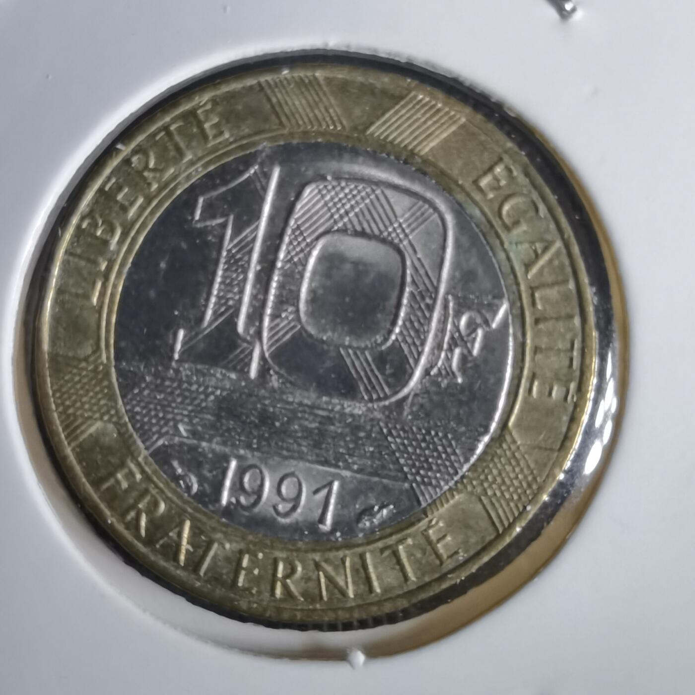 沼泽如烟--第1028场 法国1991年10法郎