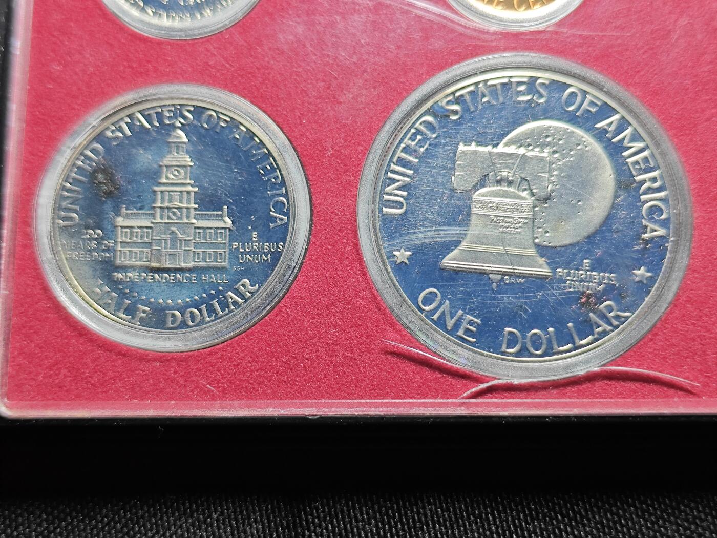 KK钱币收藏小铺   套币专场 2月预留时间 周末发货  1976美国建国200周年大小面值精制套币 含艾克大一元精制