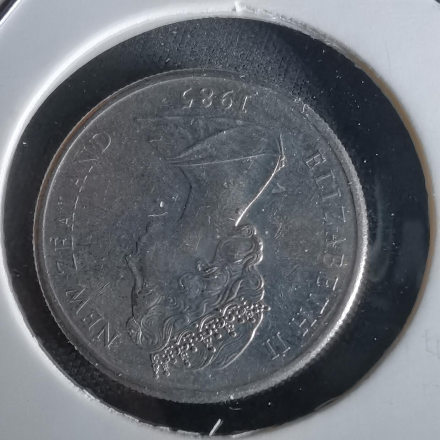 沼泽如烟--第1028场 新西兰1985年五分加拿大浅雕版