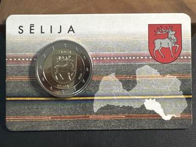 ❤️【币观天下】❤️ 第345期钱币拍卖场- 2026.3.20周五晚上6点半场 长期征集拍品  - 拉脱维亚 2025年 历史文化分区Selija 2欧元官方卡币