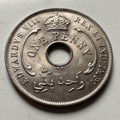 🌹外币初藏🌹🐯2026年第30场   每周二四六晚8️⃣点 接代拍 - 英属西非1936年爱八 一便士 原光好品