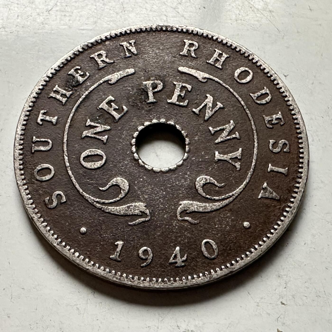 🌹外币初藏🌹🐯2026年第30场   每周二四六晚8️⃣点 接代拍 南罗得西亚1940年 乔治六世 1便士