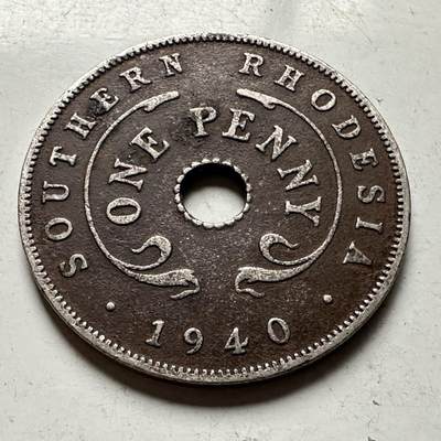 🌹外币初藏🌹🐯2026年第30场   每周二四六晚8️⃣点 接代拍 - 南罗得西亚1940年 乔治六世 1便士