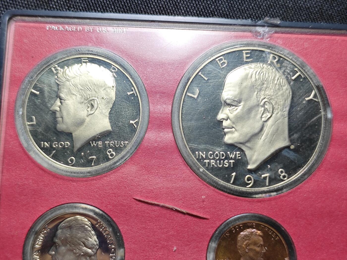 KK钱币收藏小铺   套币专场 2月预留时间 周末发货  1978美国大小面值清年一套 含艾克大一元精制套币