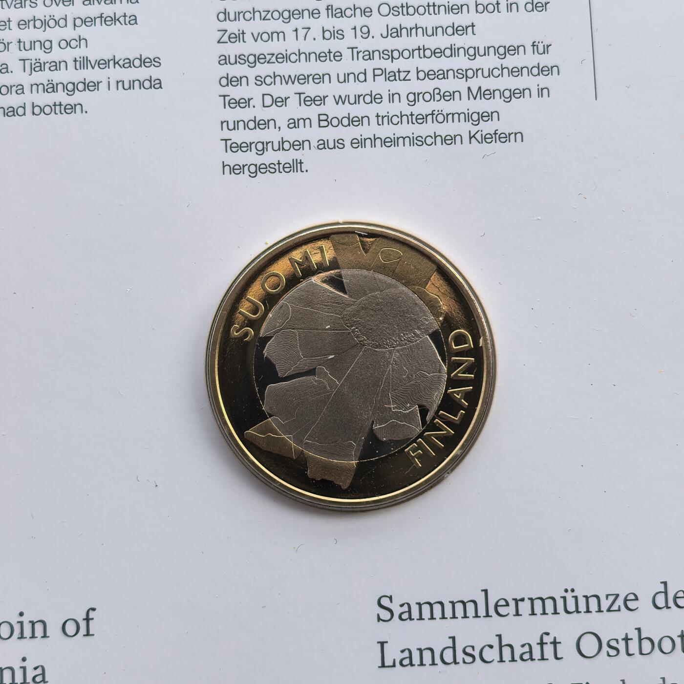 道一币馆币章第一百七十场 原包装 芬兰2011年波赫扬马区5欧元精制纪念币