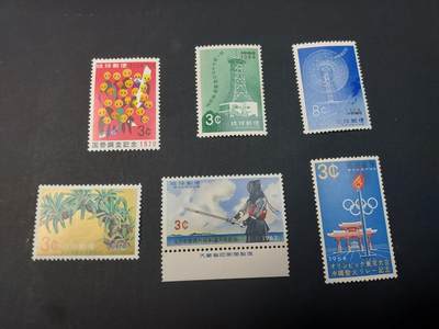 博彦收藏    3月25日 8点 外国邮票专场 - 琉球邮票 6枚，上品