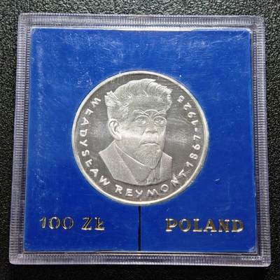 【德藏】世界币章拍卖第168期（拍品征集中~欢迎藏友联系） - 1977年 波兰弗拉迪斯拉夫·雷蒙特100兹罗提纪念银币 直径约：32mm；重约：16.5g