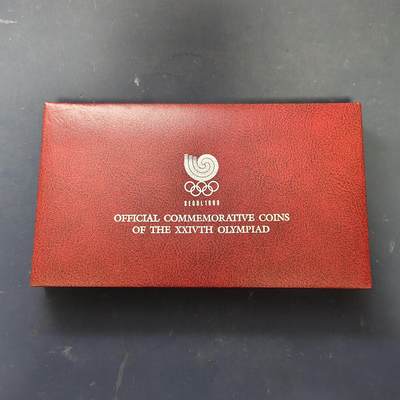 【全场包邮】纯粹捡漏拍513场 - 韩国1987-1988年首尔奥运会6币2章官方精制套币-盒证全