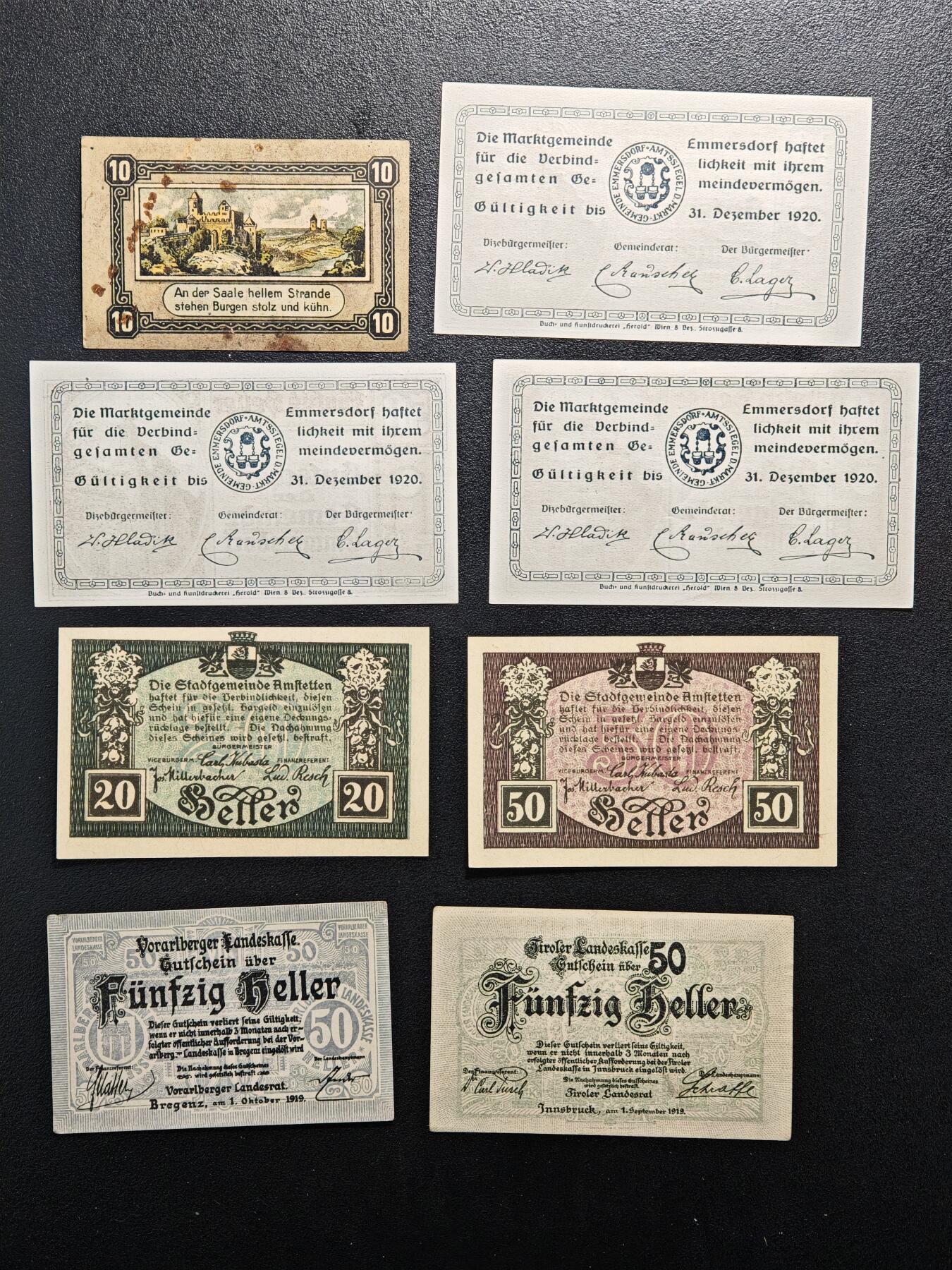 【德藏】世界币章拍卖第168期（拍品征集中~欢迎藏友联系） 德国紧急时期明斯特地区等纸币27张 及 德国50马克纸币 大票幅