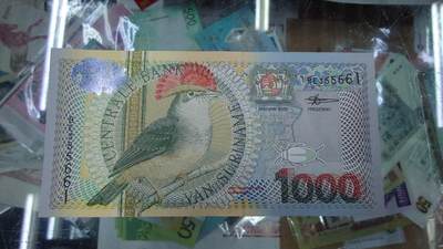 世界钱币～微拍第240期暨2026年第21期  部分尾货整理陆续低价起拍清仓 - 2000年苏里南1000 全新绝品无斑无47尾号661