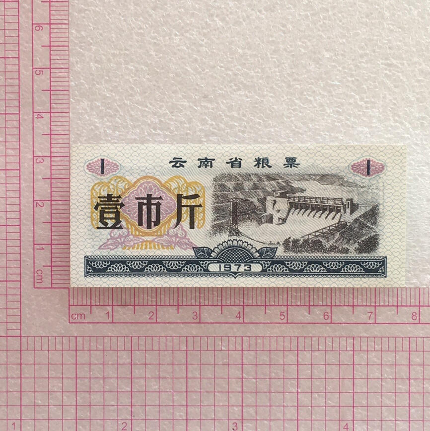        稀少1973年云南省粮票壹市斤全新品相未流通1枚原版真品如图供应票证旧藏文玩艺术收藏
