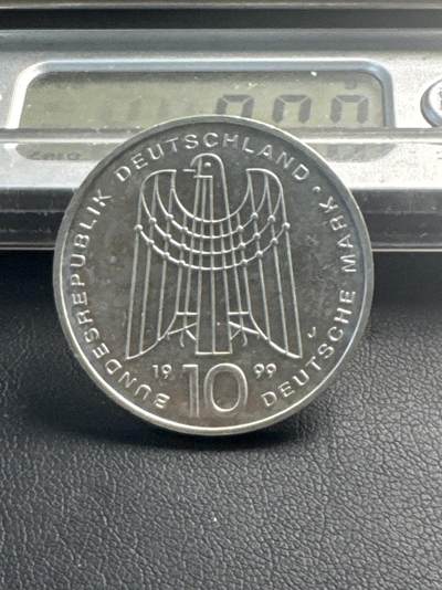 ❤️【币观天下】❤️ 第345期钱币拍卖场- 2026.3.20周五晚上6点半场 长期征集拍品  - 德国1999年10马克银币15.5克925银