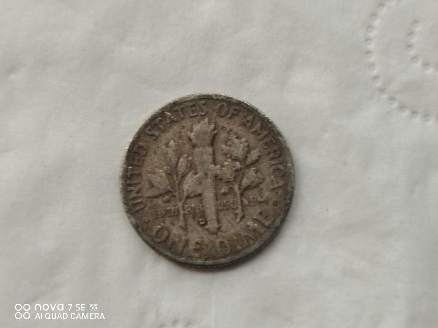 银币 1954年美国10分银币