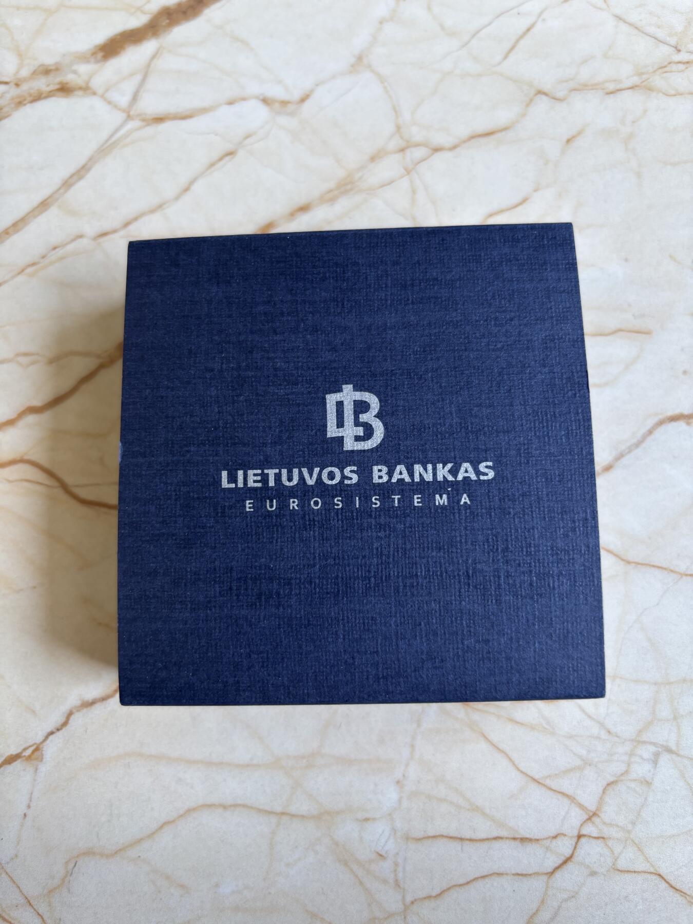 第194期拍卖 立陶宛2022年立陶宛银行成立20欧精制纪念银币，925银，28.28克，发行2750枚