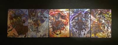 龙虎卡牌-七九场（满200元包邮，无佣金，每周六结拍，欢迎送拍） - 粗闪4张 卡德曼 FJF - 水浒五虎 一套