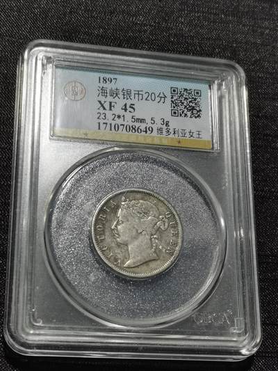 天下钱庄专场欢迎参拍 - 维多利亚海峡20分银币