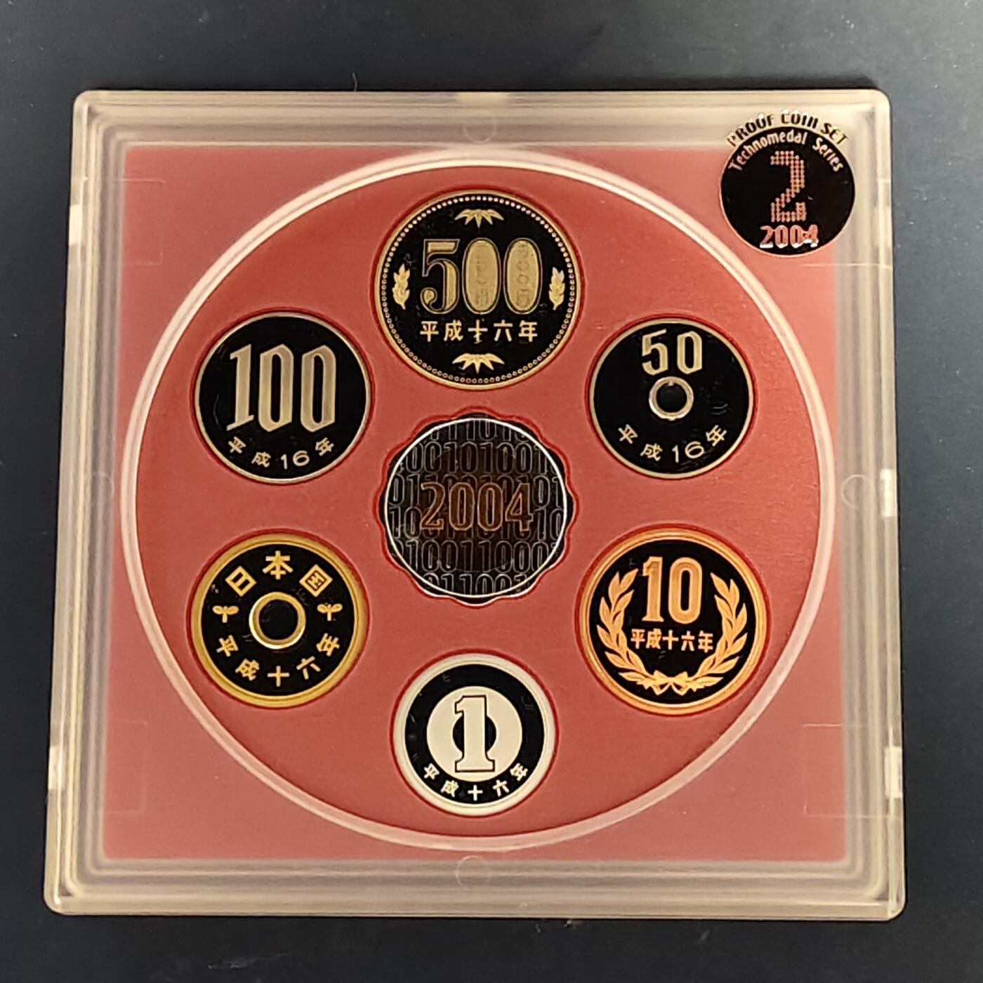 【全场包邮】纯粹捡漏拍513场 【银章】日本2004年官方精制套币-盒证全-含生肖猴年银章