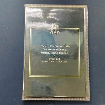 【全场包邮】纯粹捡漏拍513场 - 英属维尔京群岛1985年独年份海洋动物版官方精制套币-盒证全