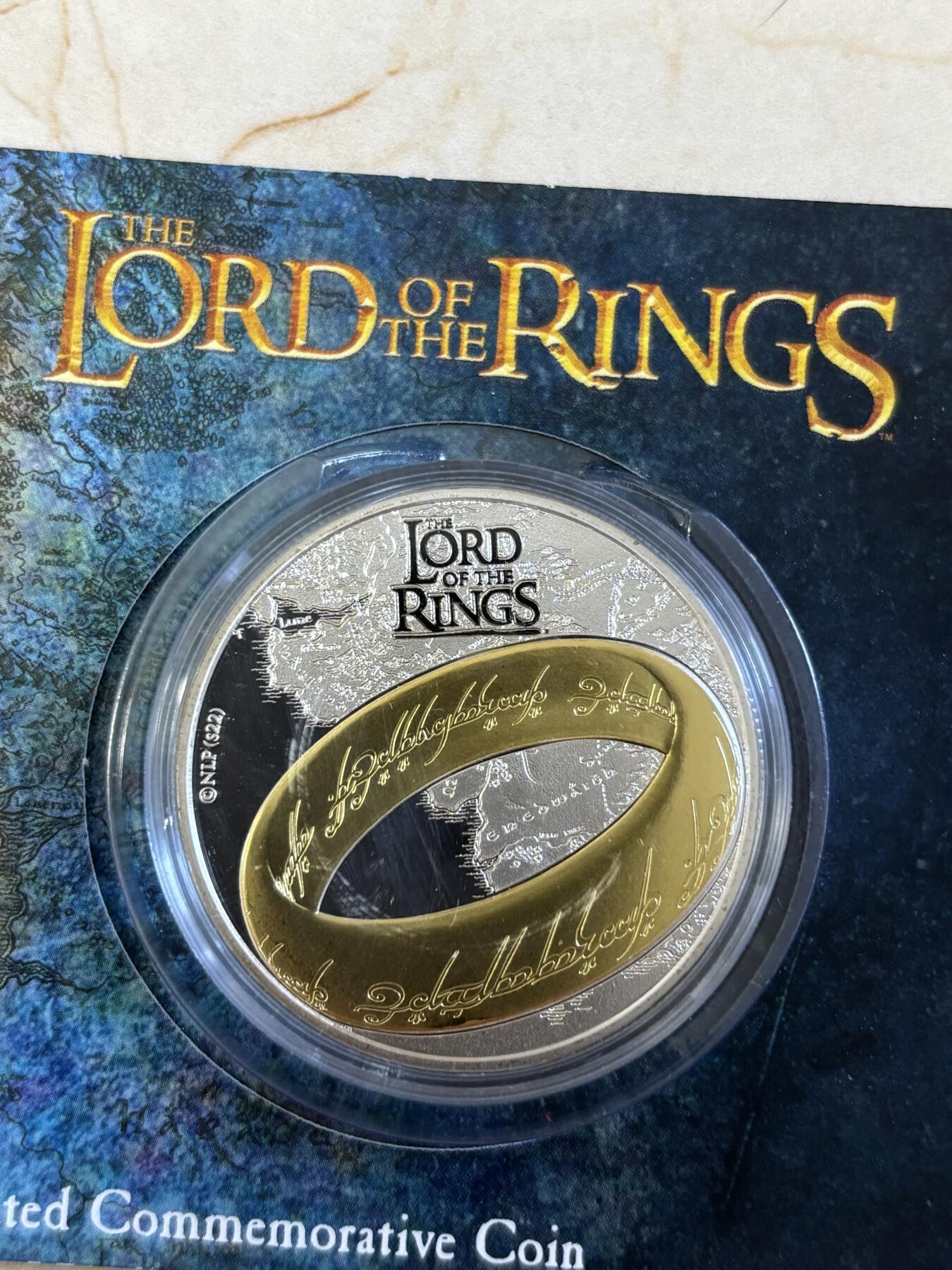 第194期拍卖 卡装萨摩亚2022年指环王24K镀金镀银纪念币